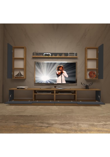 Decoraktiv Trendstyle 5220d Mdf Tv Ünitesi Tv Sehpası Pera - Antrasit