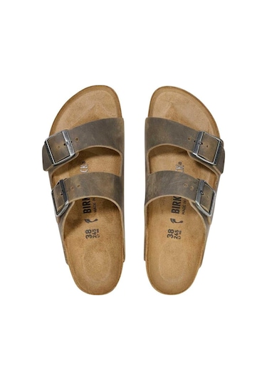 Birkenstock Arizona Leoi Faded Khaki Unisex Terlik Haki