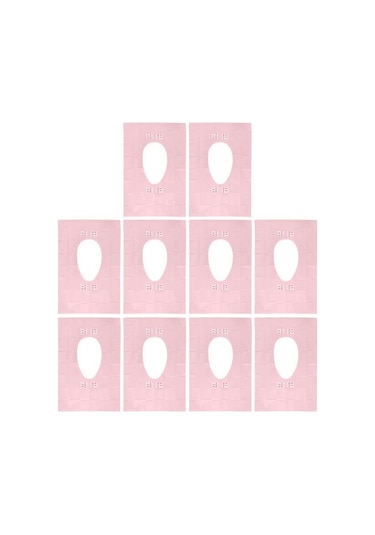 Pembe 10 Adet Klozet Kapağı Yıkanabilir Biyobozunur Lazımlık Eğitimi Kamu Tuvalet Kağıt Tuvalet Astarı