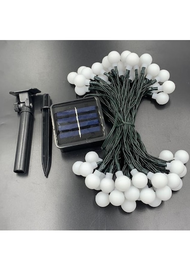 Güneş Enerjili 8 Modlu Dış MekanKamp Bahçe Ağaç Led Işık 50 Led 7 M