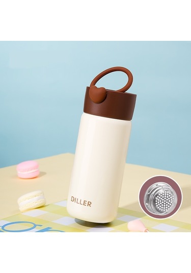 Jian Fan Termos Kupası Kadın Çocuk Öğrenci Kupası - Sarı Sarı