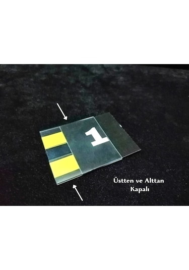 Şeffaf Etiket Yapışkanlı İsimlik Etiketlik Ve 1-30 Siyah Numaralar Peçetelik