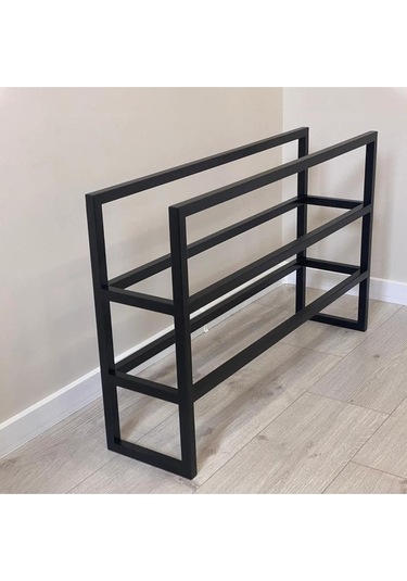 Shea Metal Profil Ayakkabı Rafı Siyah