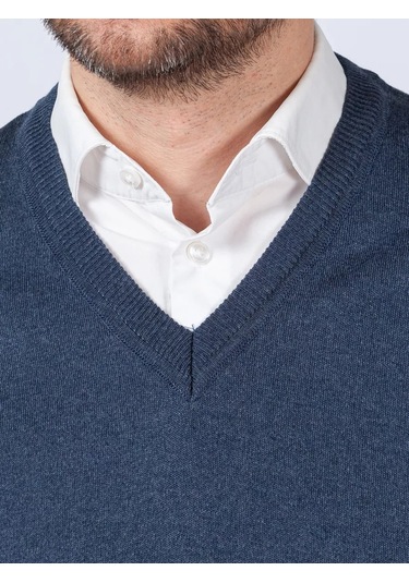 Rew Mark Yün Düz Yelek 90996436 Açık Mavi