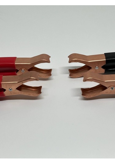 Mini Akü Takviye Pensesi Bakır Kaplama Maşa 2 Artı 2 Eksi Set