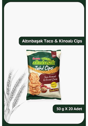 Altınbaşak Tahıl Cipsi Taco Aromalı Kinoalı 50 Gr X 20 Adet