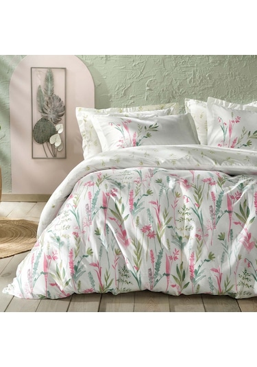 Yataş Bedding Hana Ranforce Çift Kişilik Nevresim Takımı - Pembe