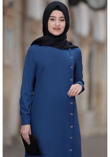 Rümeysa Tesettür Takım İndigo İndigo