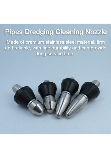 Novahub Paslanmaz Çelik Boru Temizleme Nozulu - Yüksek Basınçlı Su İle Tıkanıklık Açma Ve Temizlik Yardımcısı