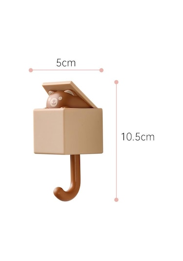 Badem Kendinden Yapışkanlı Sevimli Kedi Duvar Kanca Yatak Odası Kapısı Askıları Tuşl Ceket Tutucu Raf Banyo-Bornoz Askısı 56525273 Badem