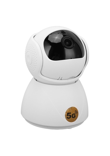 Geeroyoo 5g Güvenlik Kamerası 3mp Ultra Net 360 Panoramik Görünüm İki Yönlü Sesli Konuşma Akıllı Hareket Takibi 2.4g/5g Wifi 20m Gece Görüşü Beyaz