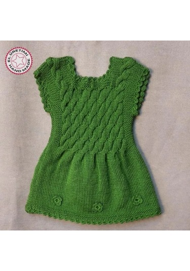 Uretti - Talia 8659 - El Örgüsü Kız Çocuk Elbise - Bandana - Patik Üçlü Takım - 2 Yaş Yeşil Uretti - Talia 8659 - El Örgüsü Kız Çocuk Elbise - Bandana - Patik Üçlü Takım - 2 Yaş Yeşil