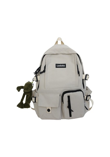 Unisex Harajuku Tarzı Kore Esintili Sırt Çantası - Öğrenciler İçin Şık Ve Basit Tasarım, Okul Ve Günlük Kullanıma Uygun Modaya Uygun Çanta Beyaz