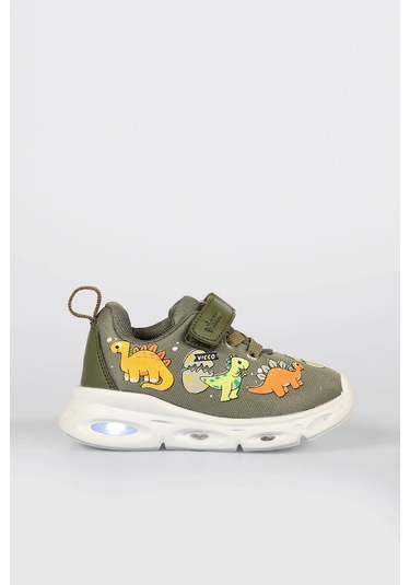Vicco Dino Işıklı Erkek Okul Öncesi Haki Spor Ayakkabı Haki