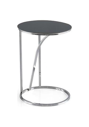 Füme Cam Cansu Yan Sehpa Füme