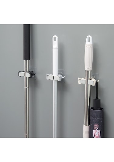 Duvar Rafı Tutucu Depolama Askısı Fırça Kancası Mutfak Paspas Düzenleyici Ev Temizliği Ve Düzenleyiciler Cam Tavan Gömleği Bej Tek Beden Diğer