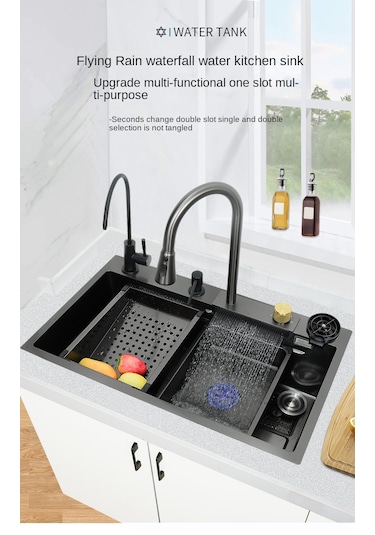 Eviye Seti Ve Bataryası Teknolojik Antrasit Gri Çelik 6 Fonksiyon