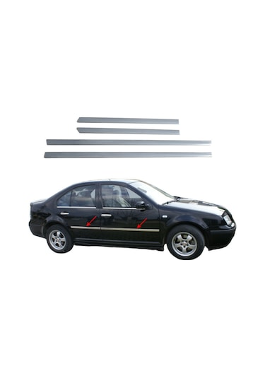 Volkswagen Bora Krom Kapı Çıtası 1998-2004 4prç Paslanmaz Çelik N11.276