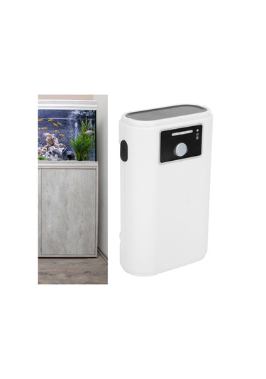 Moveevo Usb Şarjlı Akıllı Akvaryum Oksijen Pompası - İki Delik, Süper Sessiz, Pil İle Çalışır, Otomatik Pil Geçişi, Dayanıklı Bakır Motor