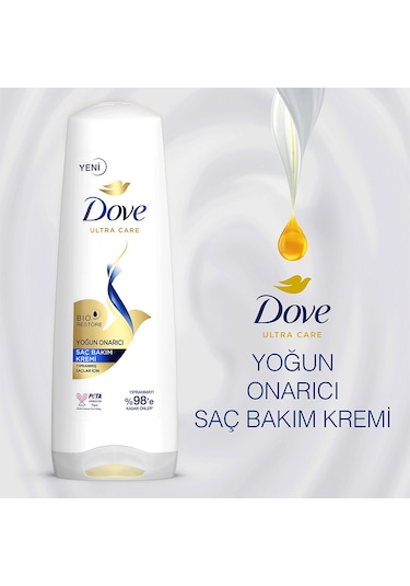 Dove Saç Bakım Kremi Yoğun Onarıcı Yıpranmış Saçlar İçin 2 x 350 ML