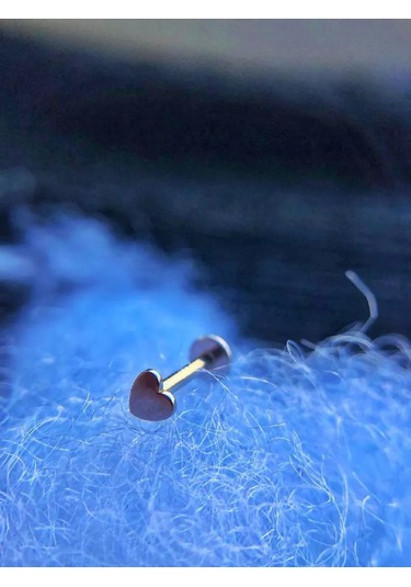 Hok's Love Labret Piercing Kalp Kulak Dili Kıkırdak Kulak Helix Kalp 173017758 Gri