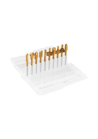 Ebitda 10 Adet Hss+titanyum Freze Ucu Seti: Altın/gümüş Renk, Günlük Ahşap İşler İçin Mükemmel Yardımcı