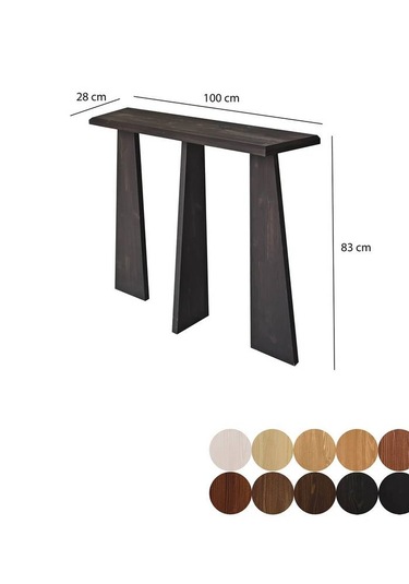 Ela Wood Working Cleopatra Masif Ağaç Dresuar 100cm Siyah