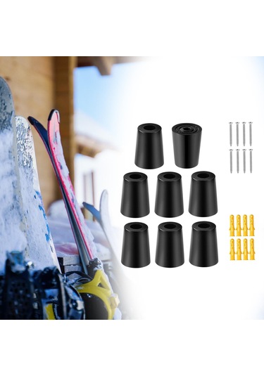 Homyl 8 Parça Dikey Kayak Askısı Snowboard Düzenleyici Siyah