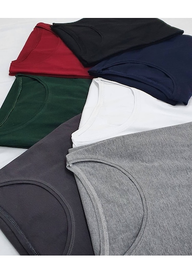Ekis Collection Büyük Beden Sıfır Yaka T-Şhirt Siyah
