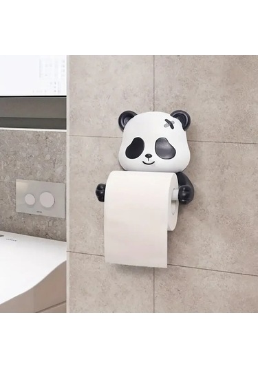 Ulzyvf Tuvalet Tutucu, Parça Panda Monte Karikatür Kağıdı Duvara Beyaz 1 Fk Beyaz