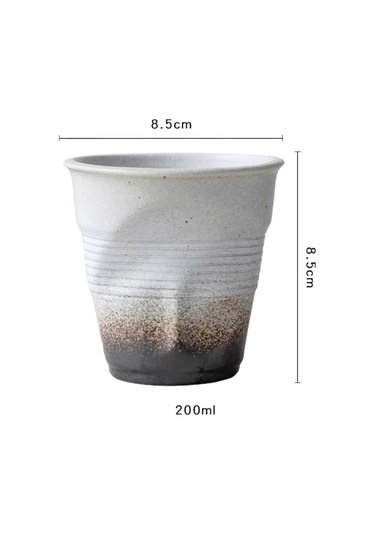 Suntek Magideal Düzensiz Kahve Kupa İçme Bardağı 6.7 Oz Çay Beyaz