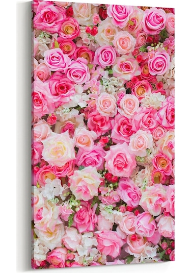 Olla 40x80 Cm 11589dd Çiçek Görseli Dikey Dar Kanvas Tablo