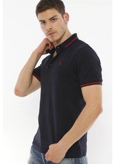 T8586 Dewberry Erkek Polo Yaka T-shırt-lacivert Lacivert