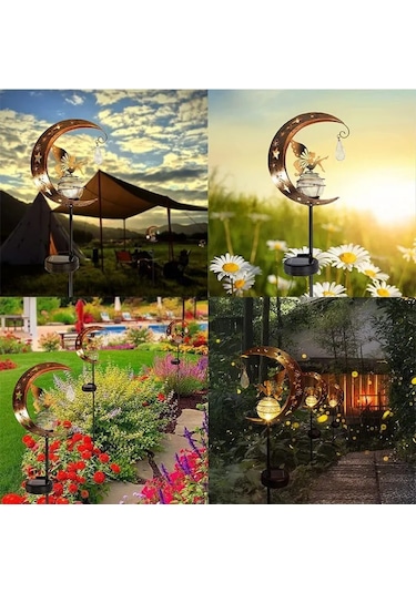 Vkemall Güneş Enerjili Bahçe Dekorasyonu: Melek Figürlü Çim Aydınlatma Lambası Diğer