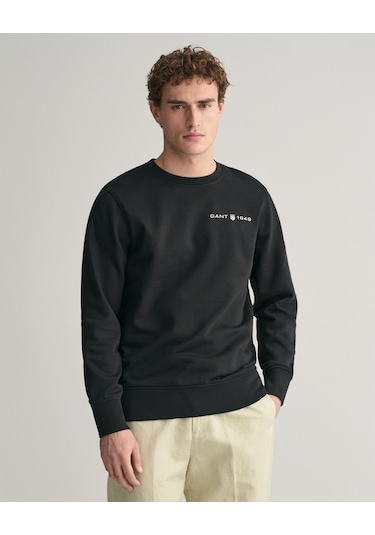 Gant Erkek Sweatshırt 2003243-005 2003243-005 Siyah Siyah