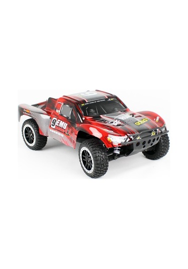 Remo 1022 1/10 Ölçek, 4wd Off Road Short Course 9emu Fırçalı Çift Motorlu, Kırmızı Kaportalı, Rc Model Araç