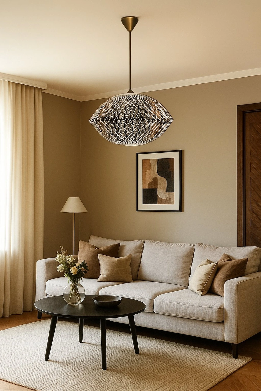 Doğal El Yapımı Bohem-rustik-modern-jüt-hasır-sarkıt Avize Renkli