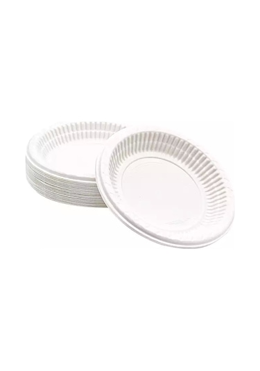 Plastik Tabak 100 Adet Küçük Boy Beyaz