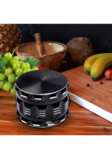 Elmpaly Yeşil 63mm 4 Katlı Alüminyum Metal Grinder - Manuel Kullanım Dayanıklı Taşınabilir