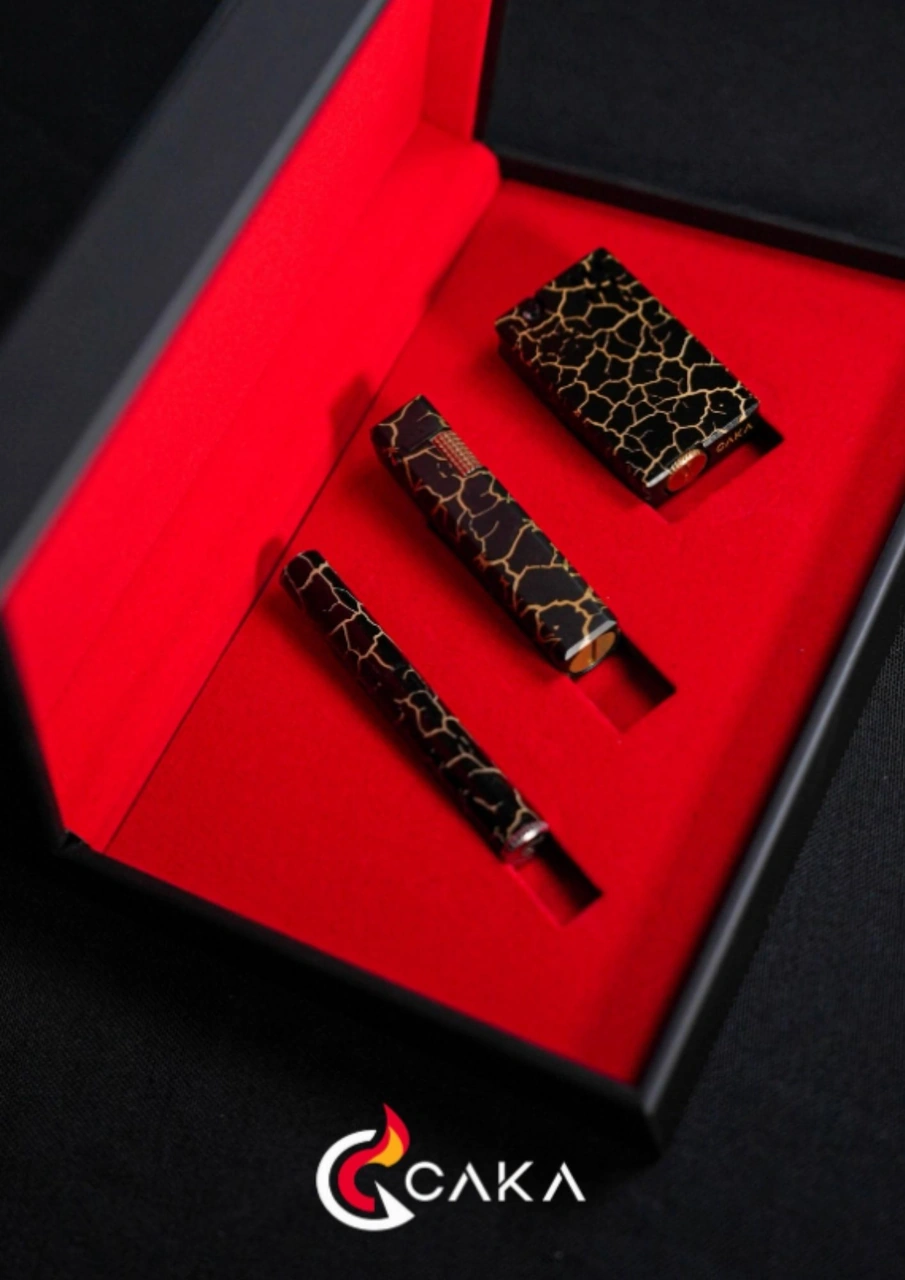 Caka Lighter Collection Black Serisi Premium 3 Lü Set Siyah