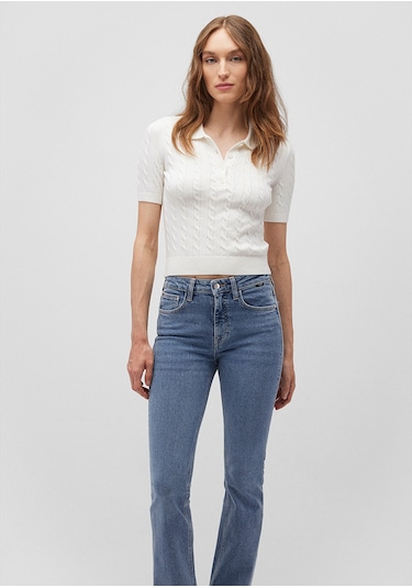 Mavi - Polo Yaka Beyaz Triko 1710328-70057