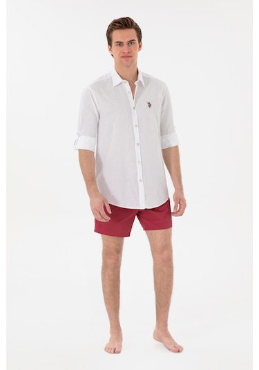 U.s. Polo Assn. Erkek Vişne Deniz Şortu 50300032-vr223 Vişne Bordo