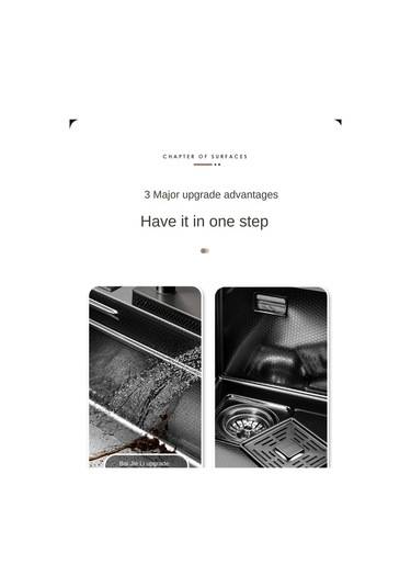 Nefa Yapı Yeni Teknolojik Yağmurlama,kesme Tahtası,bıçaklık,2 Tepsi Ankastre Evye Seti Antrasit Diğer