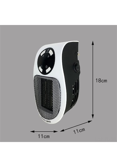 Pazly 500w Taşınabilir Ptc Seramik Isıtıcı, Uzaktan Kumandalı, 2 Hızlı, Otomatik Kapanma, Güvenli, Ev Ve Ofis İçin