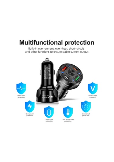Çift Usb C Pd 20w Araç Şarj Cihazı Hızlı Şarj Pd Hızlı Şarj 3.0 Usb C Araç 4usb 3.1a 4usb 3.1a