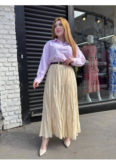 Kraş Etek Krem Krem