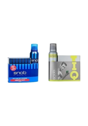 Snob Classic + IQ Erkek Parfüm EDT 2 x 100 ML + Sprey Deodorant 2 x 150 ML