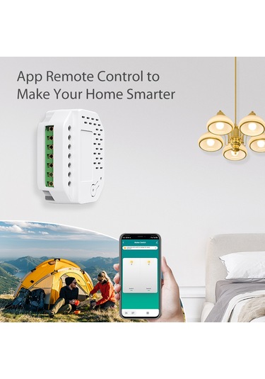 Geeroyoo Tuya Wifi Akıllı Röle Anahtarı - Ev Otomasyonu, Akıllı Sahne Bağlantısı, Alexa Ve Google Home Uyumlu, 2.4ghz Wifi, Telefon App Kontrolü