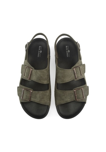 Barcelona Urban Sandals Rahat Yumuşak Tabanlı Erkek Sandalet Haki