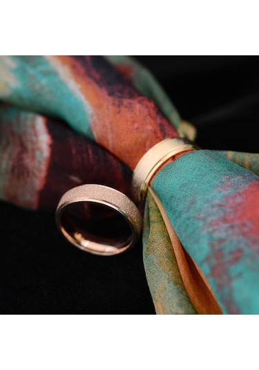 Homyl Düğün Partisi Için Şık Bakır İpek Eşarp Klipleri Altın